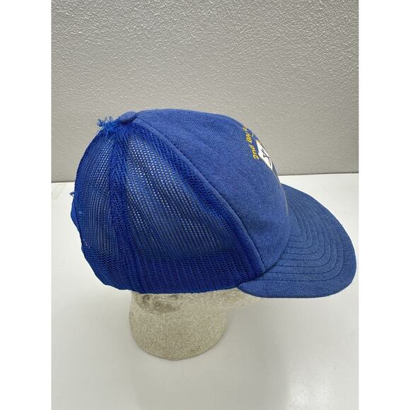 Screen Stars Best Snapback Hat 2nd BN. 46th Inf Army Adjustable Mesh Blue Cap - Picture 7 of 8